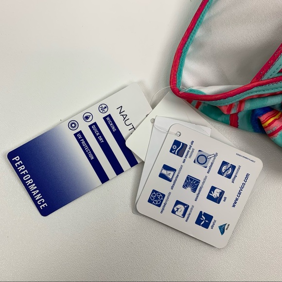 Nautica Tankini Racer Back Multi-Color Size 14 - Picture 7 of 10